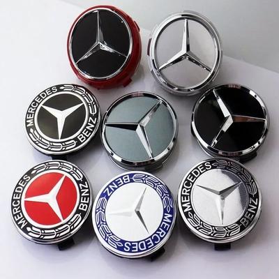 BTH1 C200 E200 For Mercedes Benz 4 Pieces 75mm Car Wheel Hub Caps For Mercedes Benz B/C/E/S A Class C200L GLC300 GLK260 CLA GLA Acces
