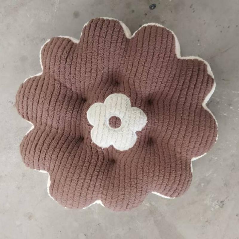 Neues Einfarbiges Schlichtes Keks Bequemes Kissen Rundes Taillenschutzkissen Bürositz Quadratisches Atmungsaktives Kissen Geschenk