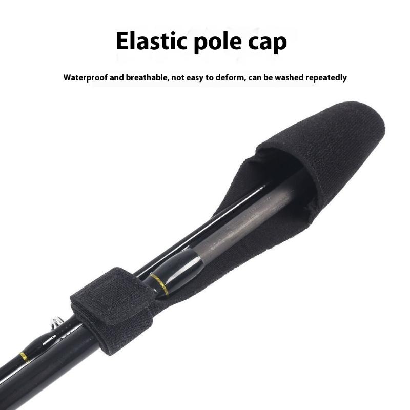 Fishing Rod Elastic Protection Rod Cap Fishing Rod Tie Tip Cover Pole Strap Set Water Droplet Wheel Winding Rod Strap