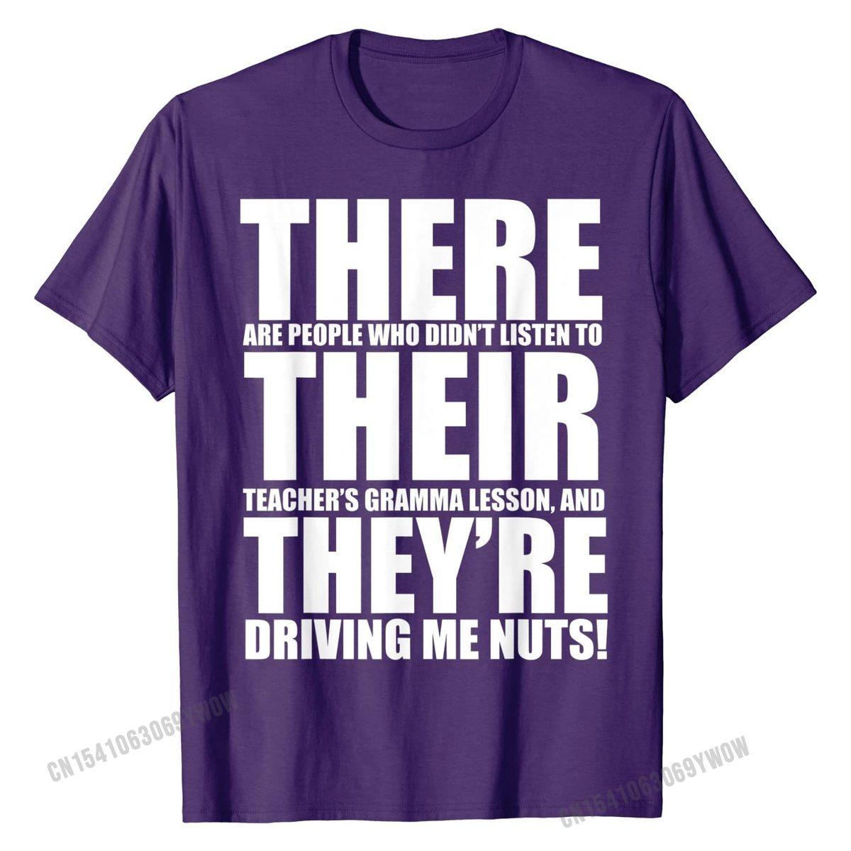 

Там их английская грамматика, забавная юмористическая футболка с учителем, дизайнерская футболка, модные топы, хлопковая футболка унисекс, Европа 4XL