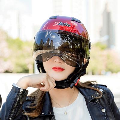 Electric Car Helmet Harley Battery Car Men's and Women's Models Four Seasons Autumn and Winter Scarf Removable Hat
