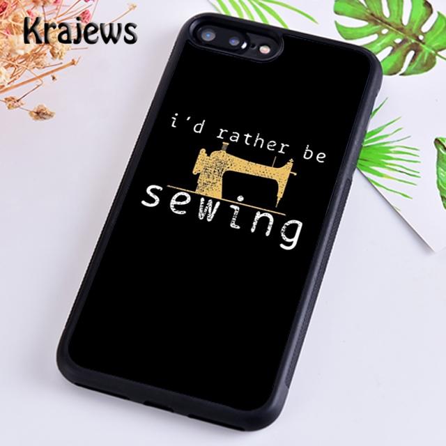 Krajews Eat Sleep Sew Repeat Phone Case Cover For iPhone 17 Air 16 15 14 plus 11 12 13 pro max coque Shell Fundas