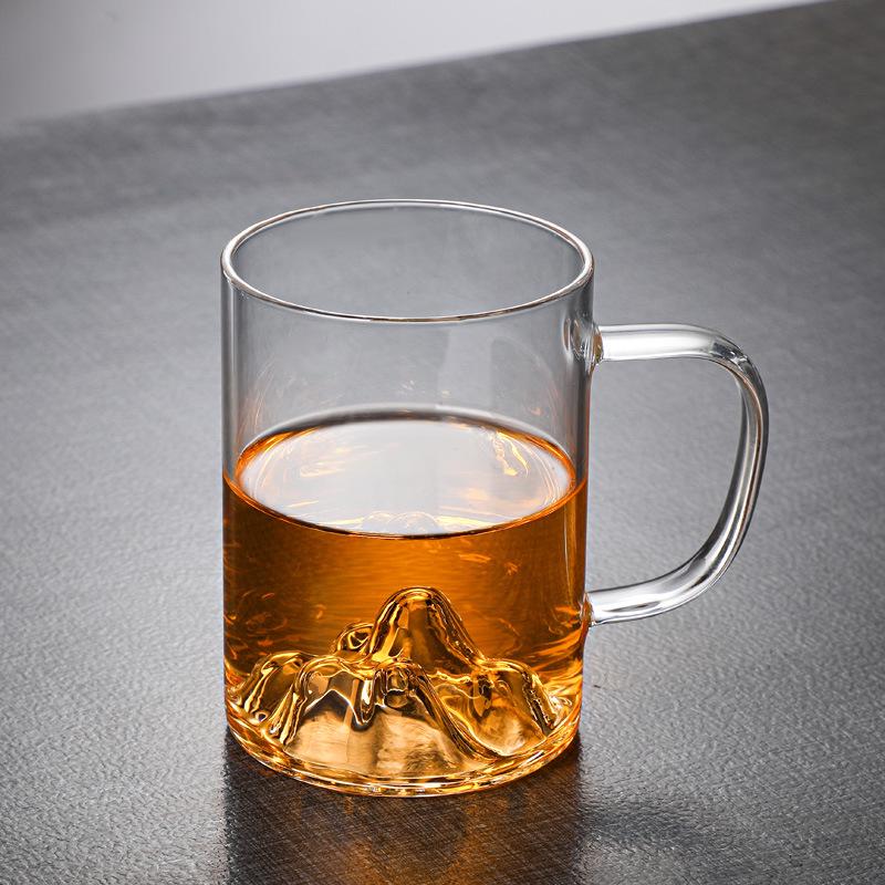Creative Luxury Glass Mountain-View Cup for Coffee, Green Tea & Beverages