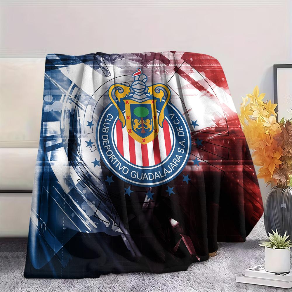 Club Deportivo Guadalajara  Print Flannel Blanket, High quality Comfortable for All Seasons, Home Decor, Warmth and Comfort