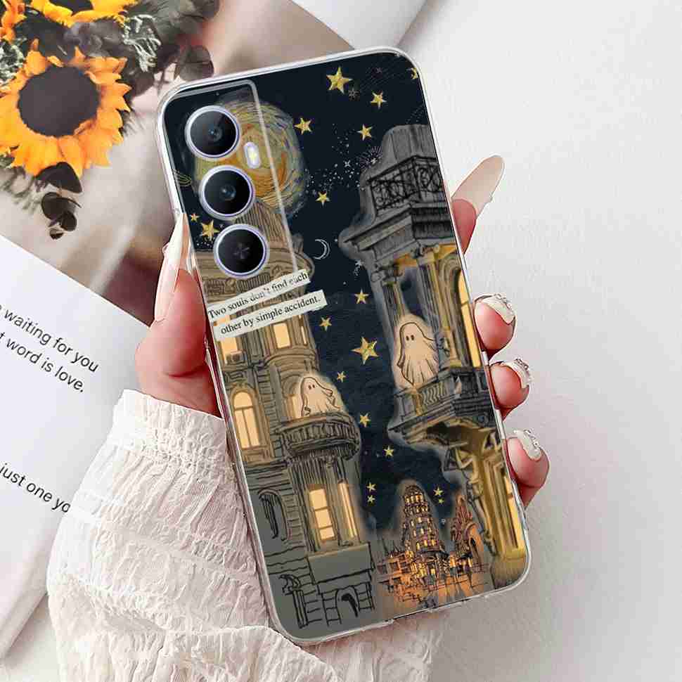 For Realme C65 Case Cute Cartoon Butterfly Cover Soft Silicone Phone Case Fundas For Realme C 65 C65 RealmeC65 4G Bumper