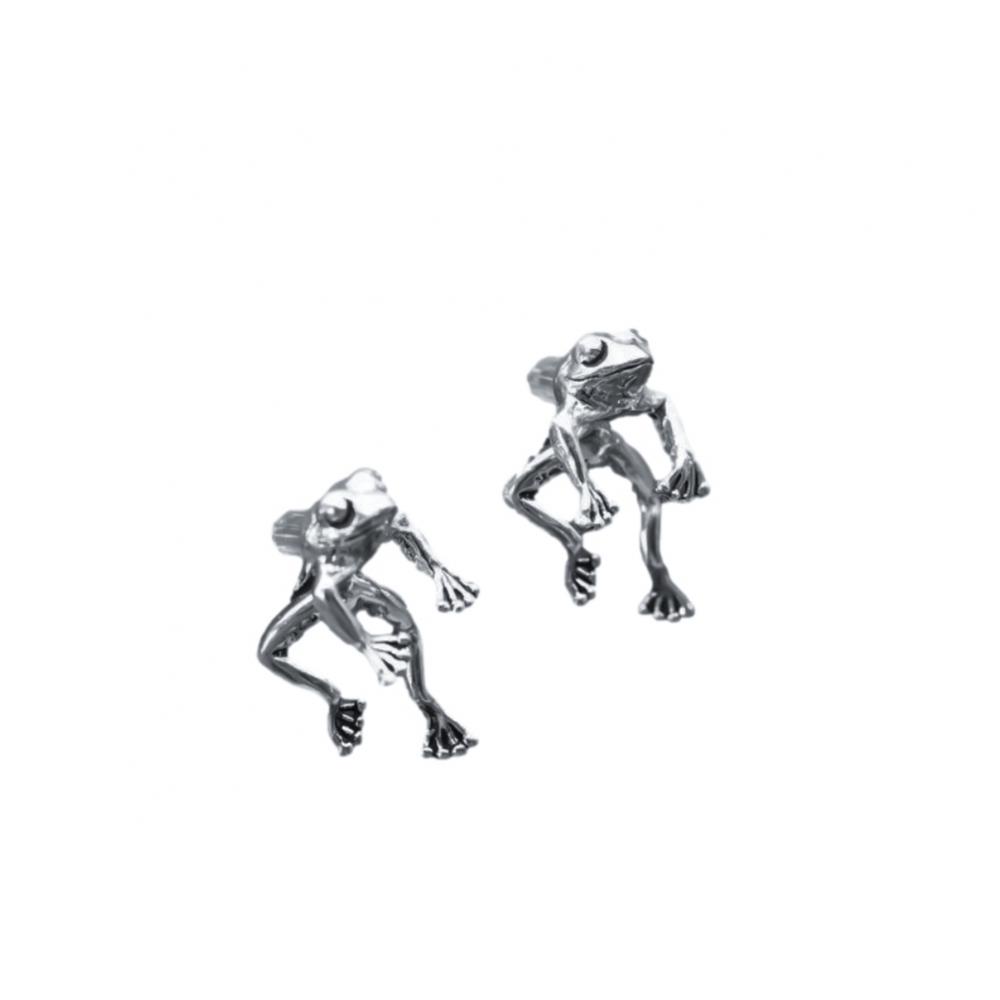 

Cute Retro Frog Earring For Women Silver Color Gothic Animal Pirecing Stud Earring Female Charm Jewelry Gift Stud Earrings