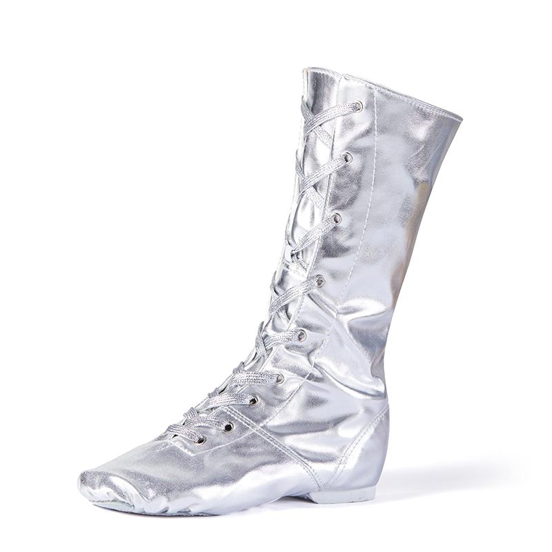 Mărimea 30-45 Cizme de dans din piele PU înaltă cu șireturi Competiție de balet Pantofi de dans pentru antrenament de jazz