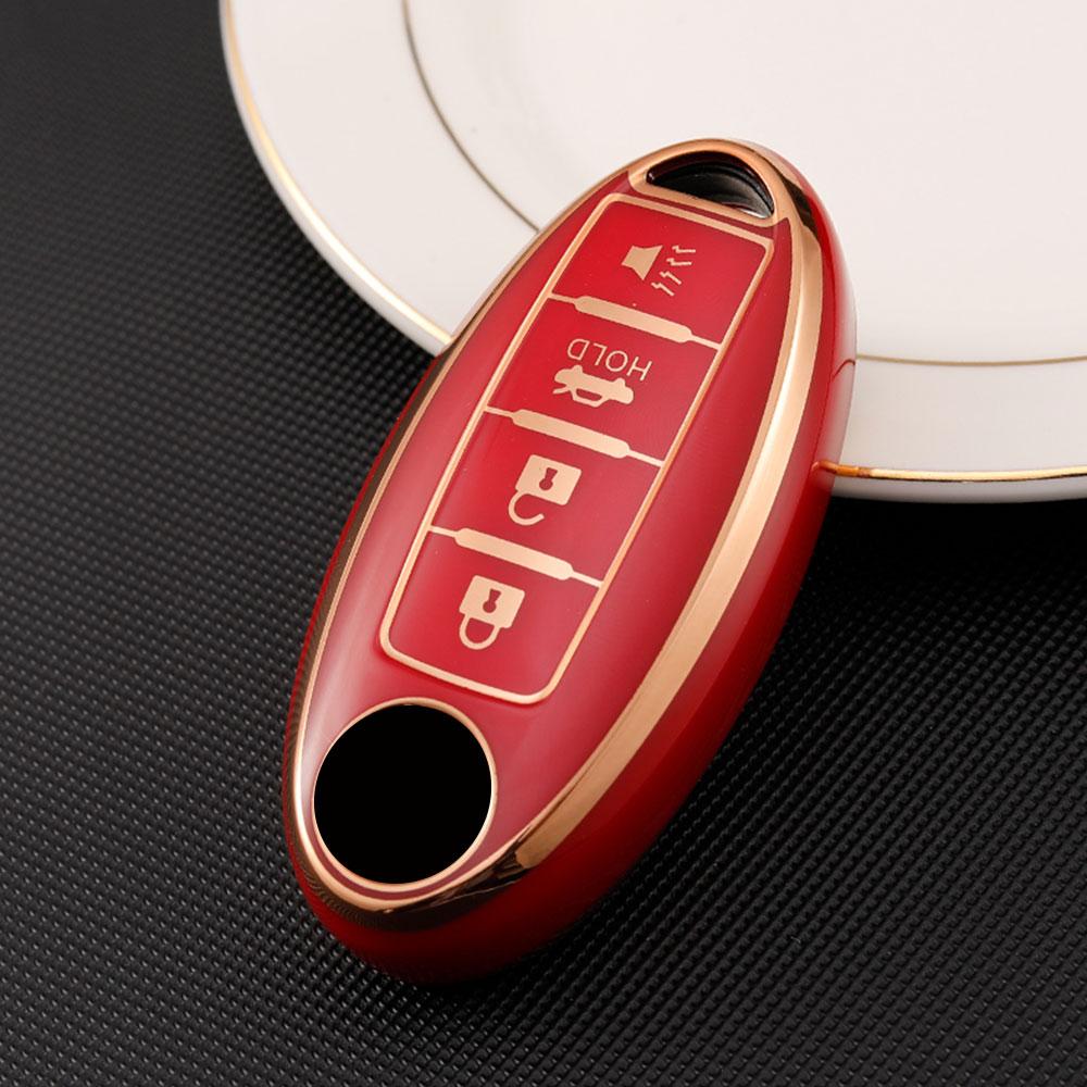 Car 4 Buttons TPU Key Case Cover Shell for Nissan Sentra Leaf Rogue Sunny Versa Patrol X-Trail Qashqai GT-R Kicks for Infiniti