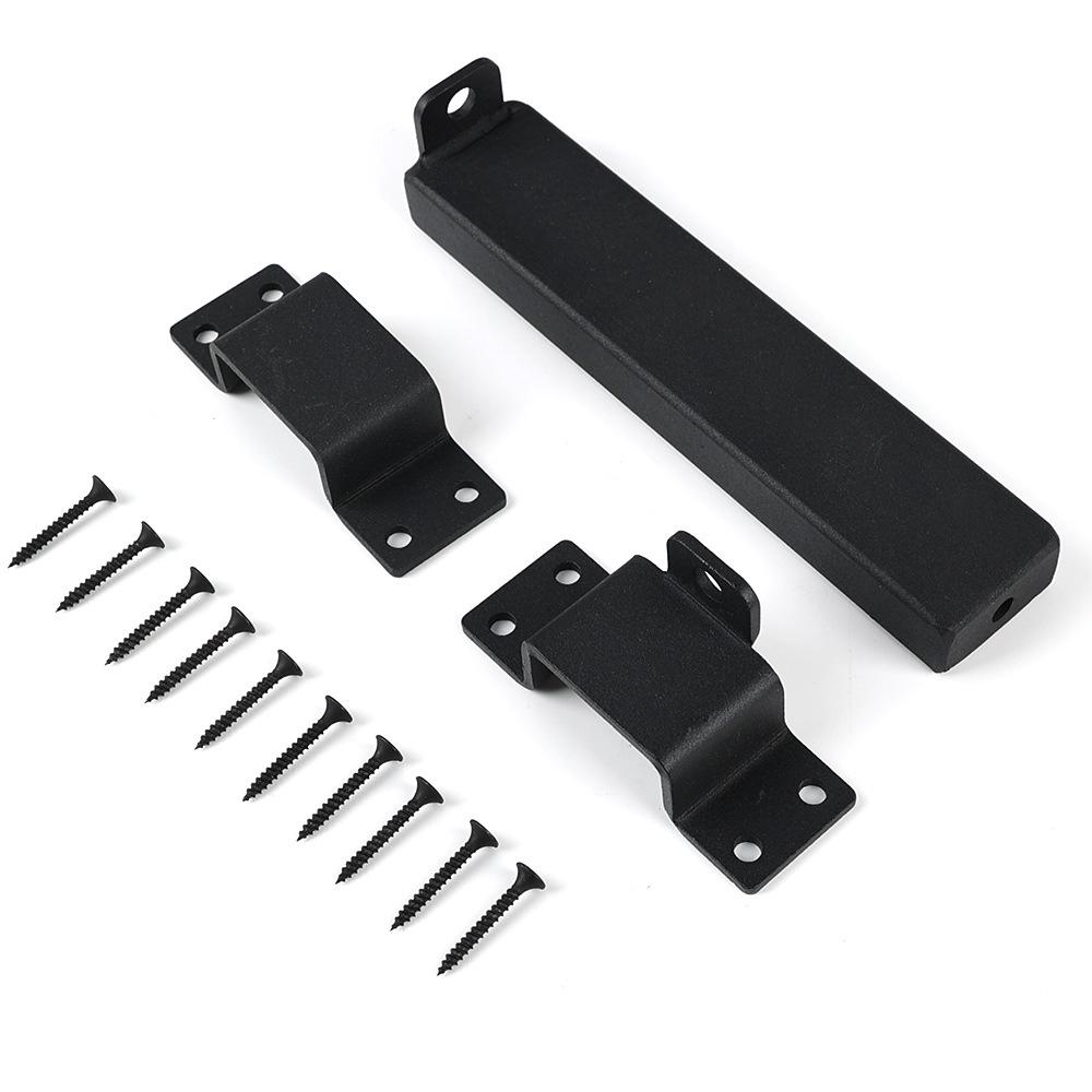 Adjustable Heavy Duty Sliding Door Lock Bracket with Padlock Hole for Wooden Fences and Yards