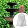 Outdoor Garden Fountain Cover 420D Oxford Waterproof Dustproof Round Bird Bath Protector For Round Fountains Furniture Covers