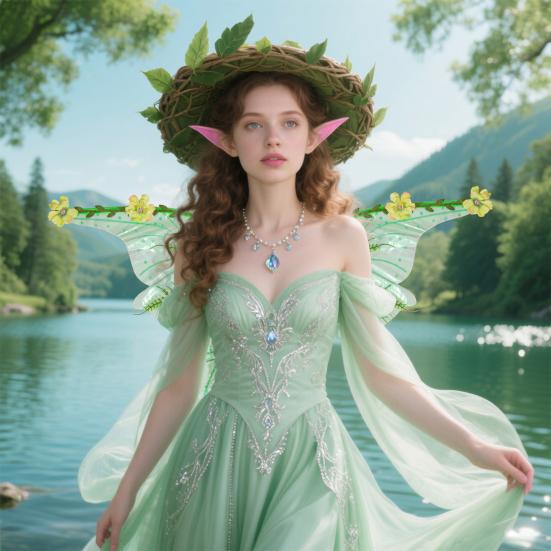 Yousheng Elf Wings Performance Props with Hanging Tassels 3D Plant Decorations Forest Fairy Costume Accessories