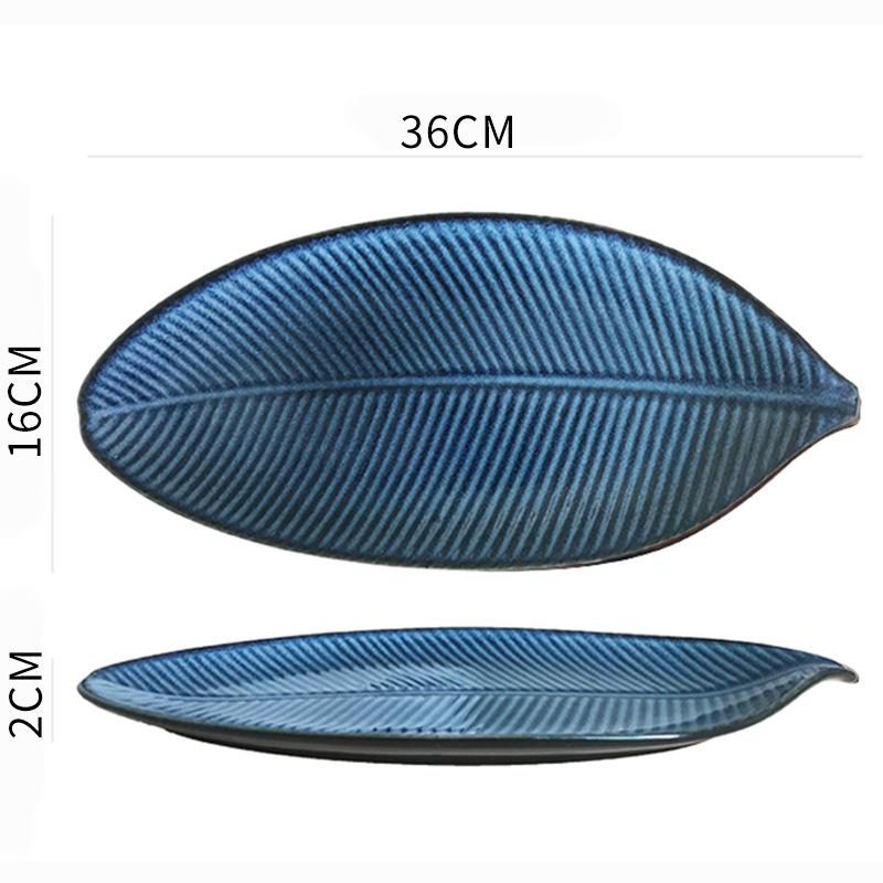 Creative Kiln Turned Commercial Large Chicken Steak Snack Plates Home Sushi Plates El Buffet Ceramic Home Fish Plates