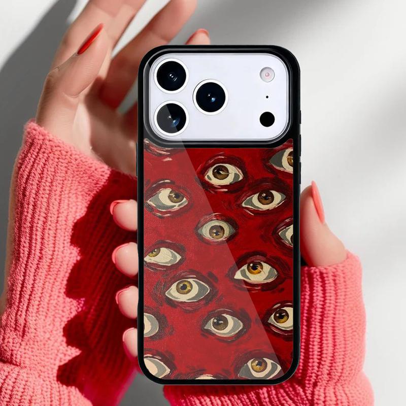 Scary Face Eyes Phone Case for iPhone 17 Air 16e 15 14 13 Pro Max Back Cover for 12 11 Pro Coque