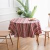 Round Cotton Linen Tablecloth 150cm Modern Minimalist Marble Print Dining Table Cover Kitchen Home Decor