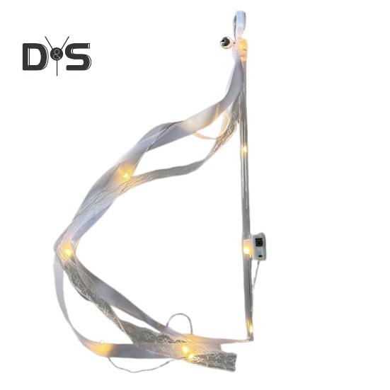 

1/10 шт. светящиеся палочки для свадьбы светодиодные свадебные палочки серпантин с колокольчиком фея лента палочка для свадьбы новогодние вечеринки концерты дни рождения 1pc белый