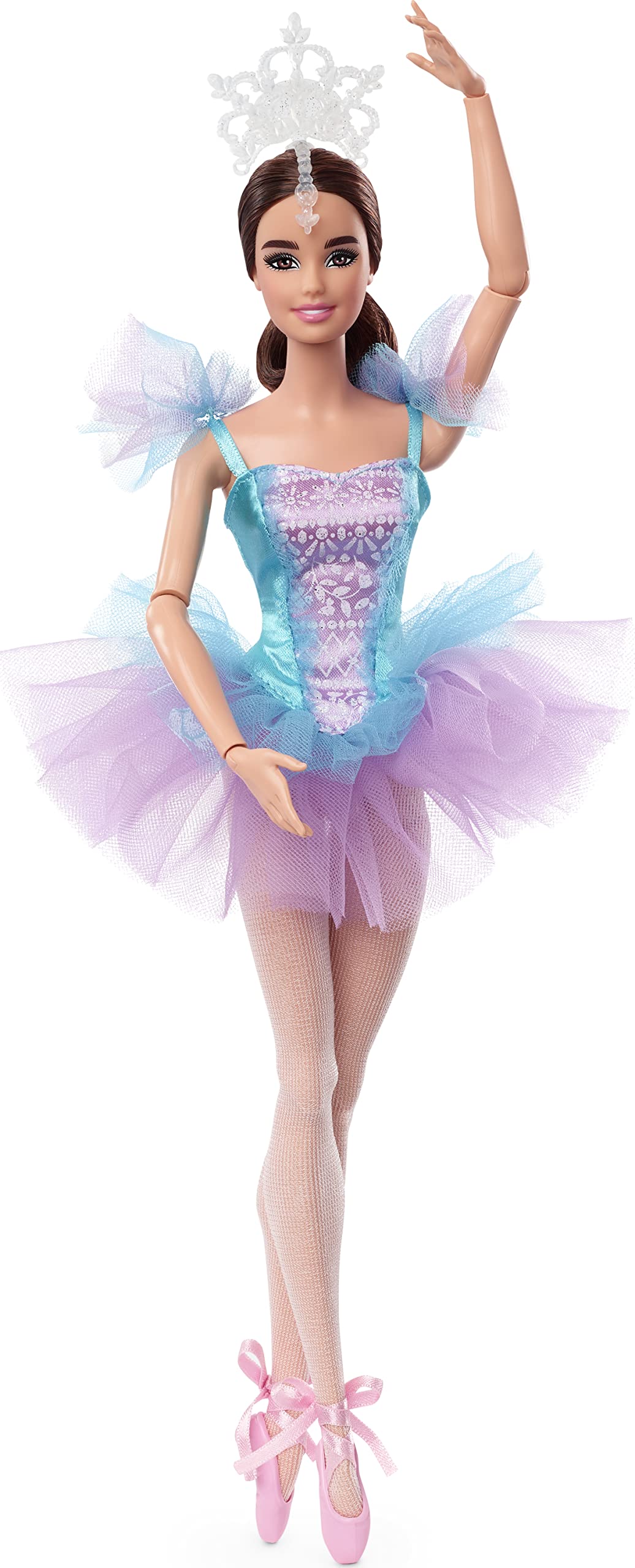 

Barbie Signature Ballet Wishes Doll 12 Wearing Ballerina Pointe Shoes Gift for 6 Year Olds and Up (Brunette, in), Posable, Costume, Tutu, & Tiara,