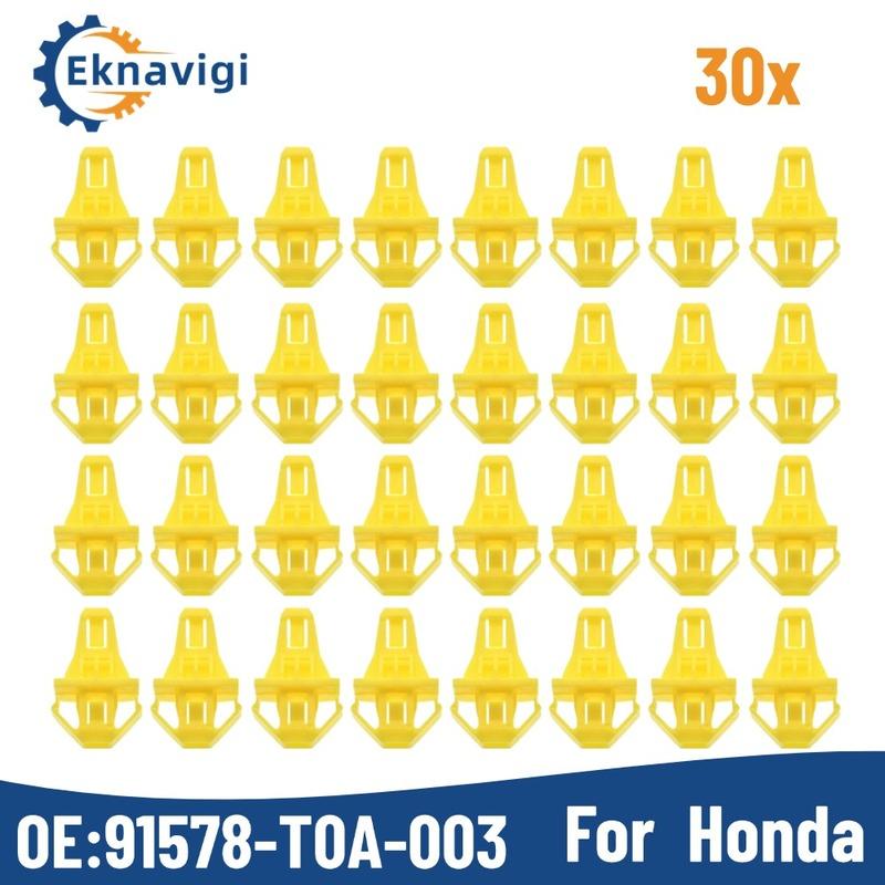 30pcs OE#91578-T0A-003 91578SW500 Front Grille Retainer Bumper Molding Clip For Honda CR-V 2012 2013 2014, Acura RLX 2018-2020
