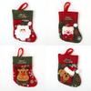 Christmas Restaurant Table Accessories With Santa Claus Elk Design And Holiday Gift Pouch