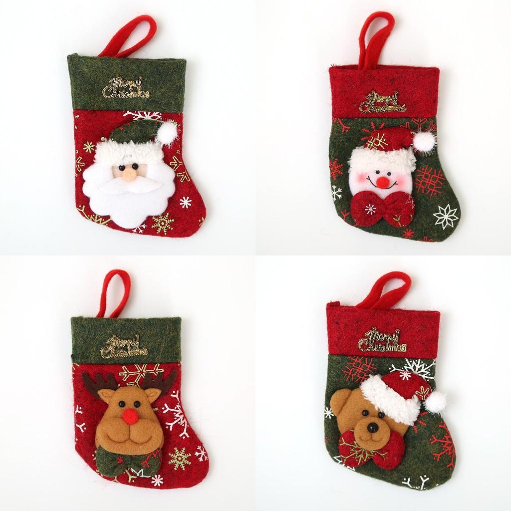 Christmas Restaurant Table Accessories With Santa Claus Elk Design And Holiday Gift Pouch