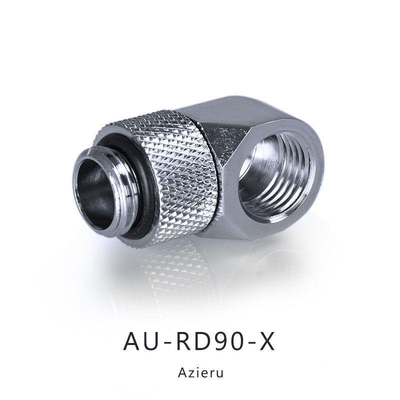 

Azieru AU-RD90-X Silver Water Cooling Heat Dissipation 90 Degrees Rotate Connector Silver
