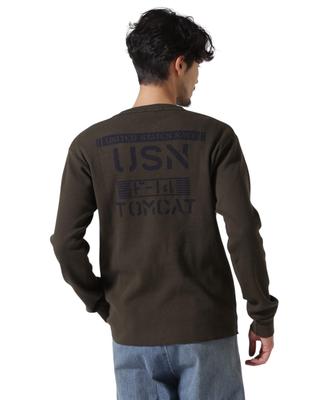 MINI WAFFLE T-SHIRT Long Sleeve T-shirt Men's 2XL 310 Olive 783-5130015
