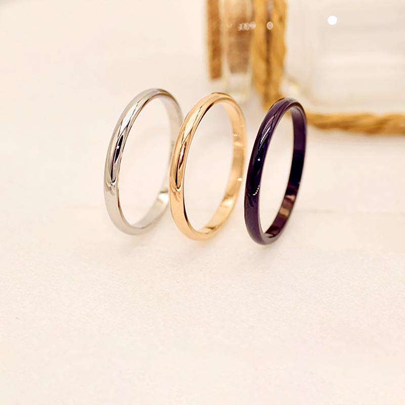 1Pc Women/Girl Jewelry Wedding Band Fashion Ring Wedding Gift Stainless Steel Thin Stackable 2MM