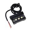 1pc Motorcycle License Plate Light LED Mini 12V CNC Aluminum Alloy Waterproof Rear Tail Motorbikes Light for License Plate Black