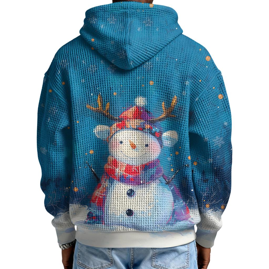 Pánská  Móda  Trendy Mikina s kapucí na půl zipu  Pulovr  Zesílená  Fleecová  Textura  Mikina