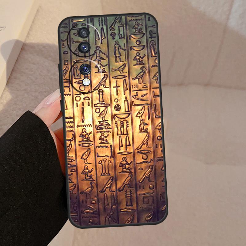 Egyptian Hieroglyphics For Honor Magic 8 Pro 6 5 7 Lite Case For Honor 400 200 90 70 50 X8c X8b X9a X9b X9c X9d Win
