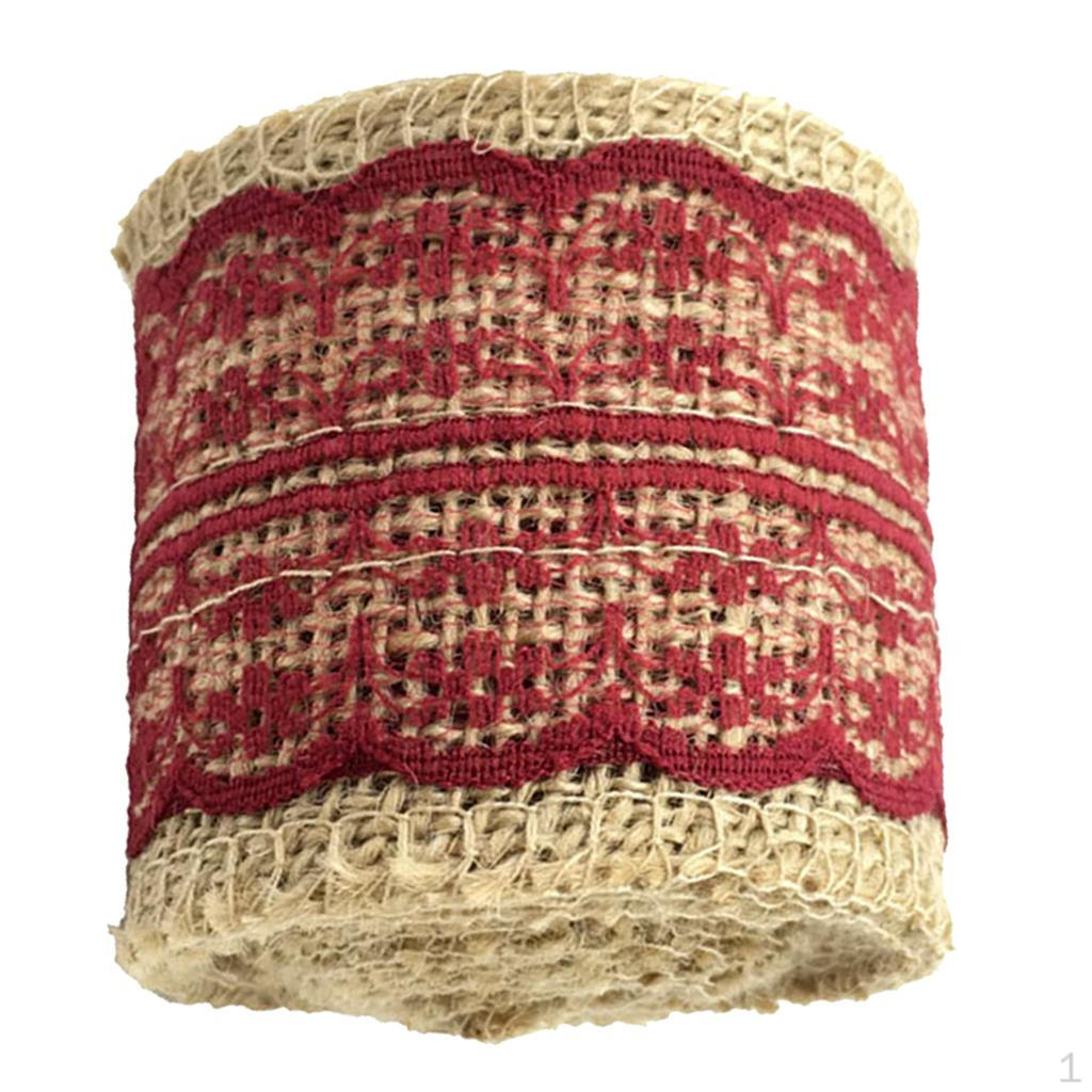

of Colorful Striking Burlap Ribbon for Home Decoration Wedding Party вино красного
