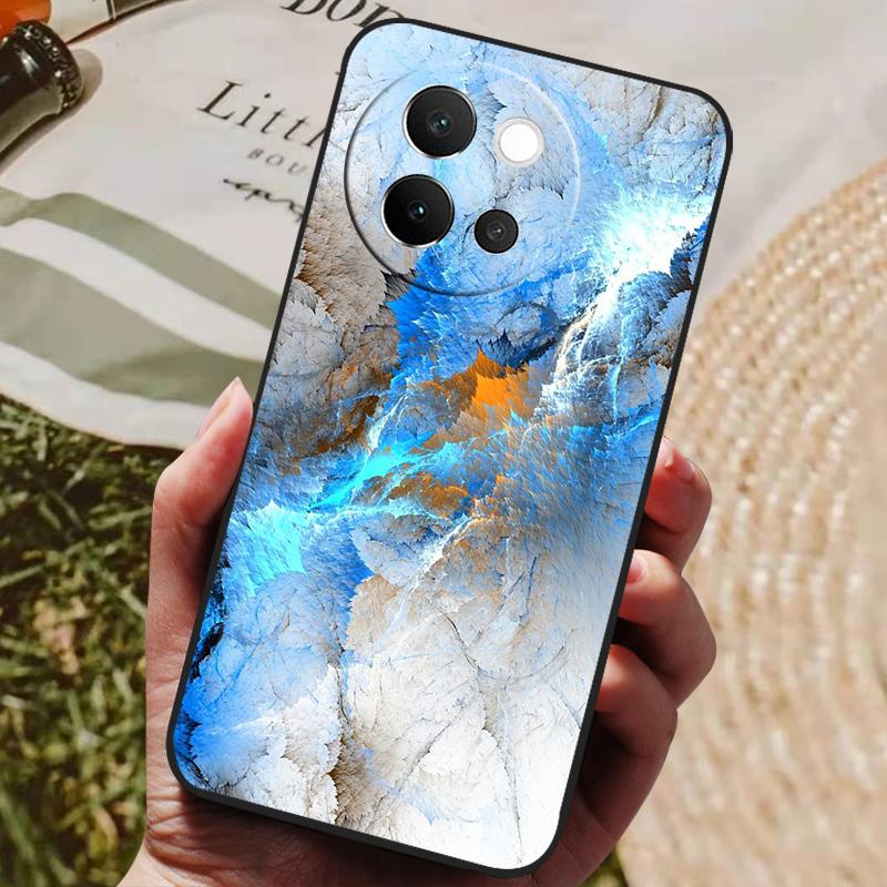 

For VIVO V40 Lite 5G Case Soft Silicone Cover Black Bumper TPU For Vivo V40 Lite 5G Phone Cases V40Lite Shockproof Back Covers For VIVO V40 Lite 5G