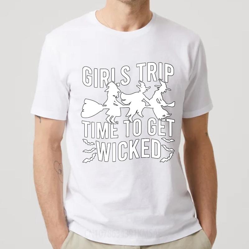 Essential Tee Relaxed Fit Unisex Crew Neck tshirt unisex Girls Trip Time To Get Wicked Everyday Boys Teeshirt Quick Dry Shirt