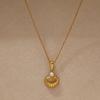High-End Heart & Geometric Titanium Steel Clavicle Necklace for European & American Markets