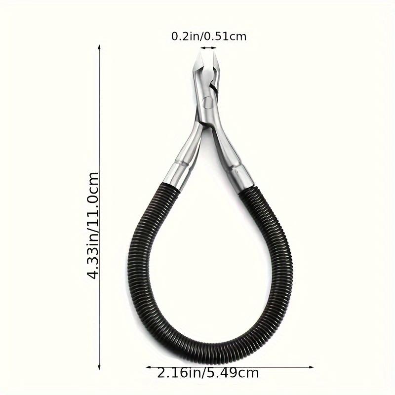 Stainless Steel Cuticle Nippers with Spring-Loaded Grip - Odorless Manicure Tool for Precise Dead Skin Removal, Sharp Trimming Edge