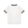 MEASPHERA Women Regular-Fit Ribbed Polo Shirt White