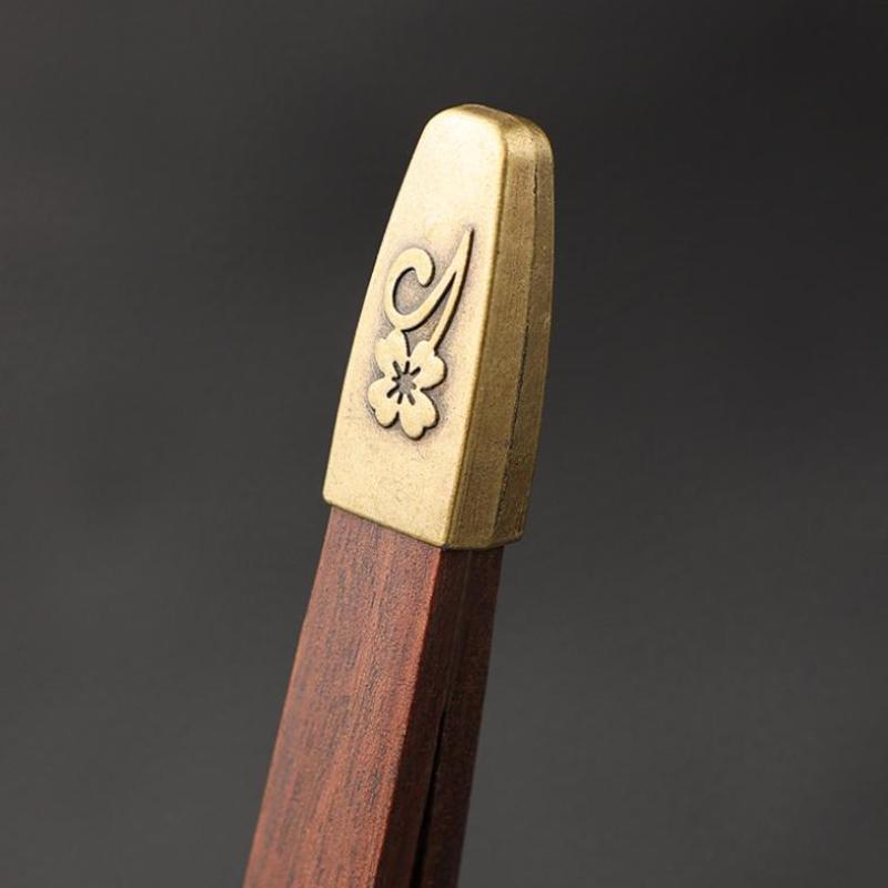 Durable Ebony Alloy Tea Tweezers with Bamboo Clips for Tea Lovers