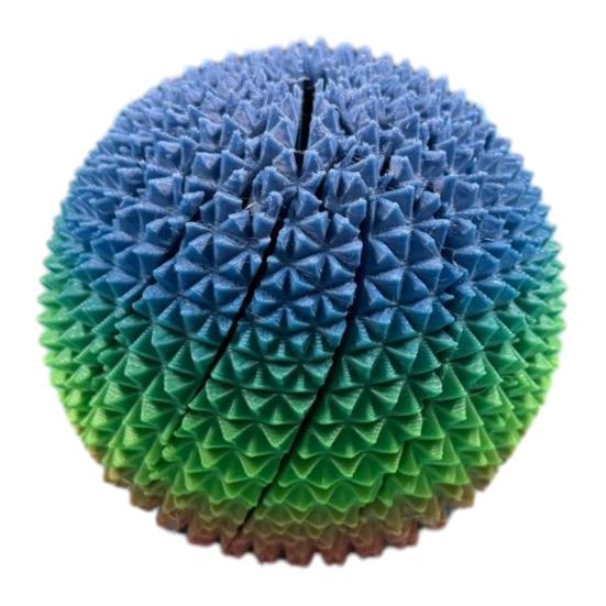 

3D Printed Fidget Ball Toy Hard Spiky Fidget Sphere Twistable Sensory Stress Relief Desk Accessory for Adults Kids D