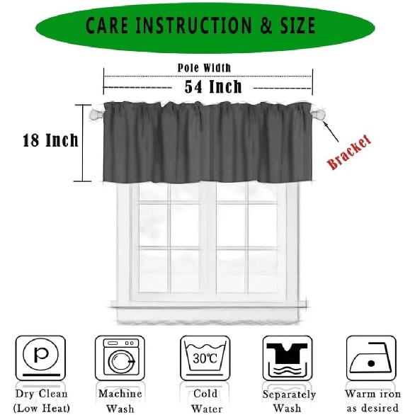 Farm Fall Window Valance, Thanksgiving Pumpkins Autumn Leaves Vine Windows Curtain Valance for Kitchen Dining Room Canteens Home Decor, One Panel