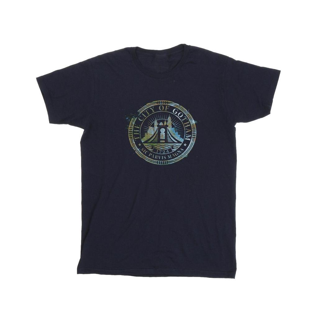DC Comics Mens The Batman City Of Gotham Magna Crest T-Shirt