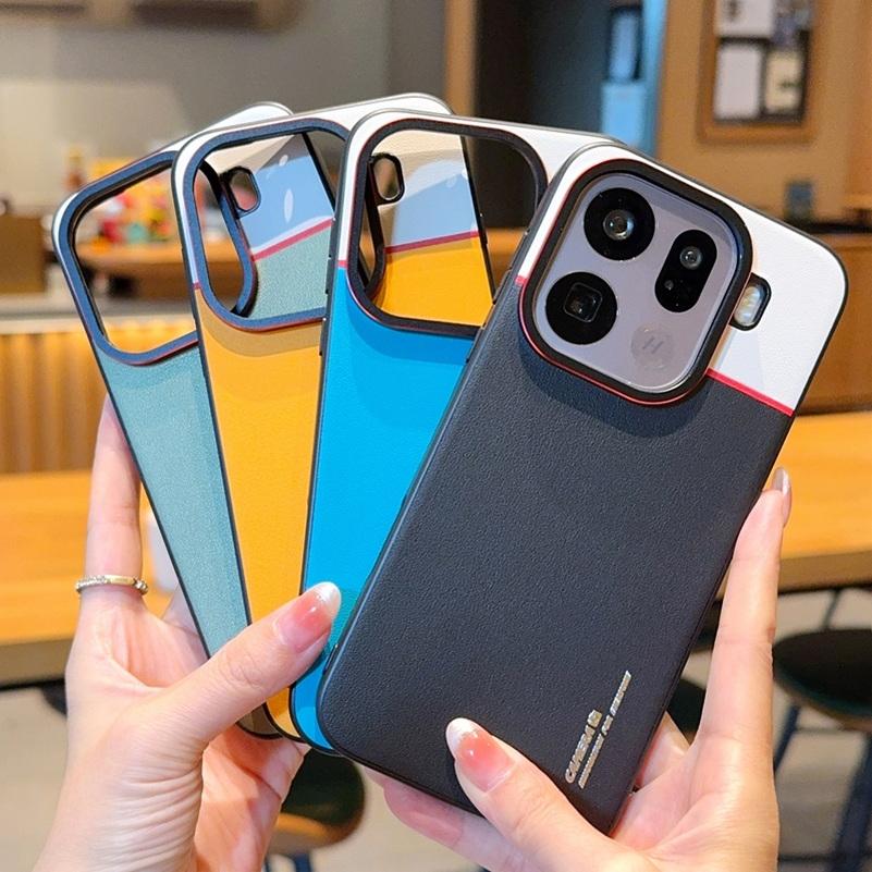 Doppeltes Pigmentleder Linsen Erhöhte Schutzlinse Handyhülle Für OPPO Find X9 Pro x9 X8 Ultra x8s + X7 Ultra X6 Schutzhülle