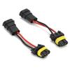 Pair H11 Male To 9005/9006 Female Adapter Headlight Fog Light Universal Plug and Play 12V‑24V