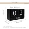 1PC Vintage Wooden Perpetual Desk Calendar Block Planner Permanent Desktop Organizer DIY Agenda.