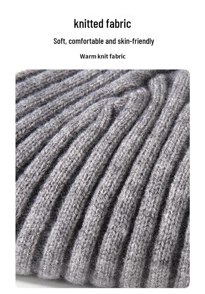 New Style Unisex Double-Layer Knit Hat for Winter - Warm Cross-Stitch Design with Ear Protection