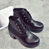 Womens' Punk Rock Lace Up Platform Heels Ankle Boots Shoes
