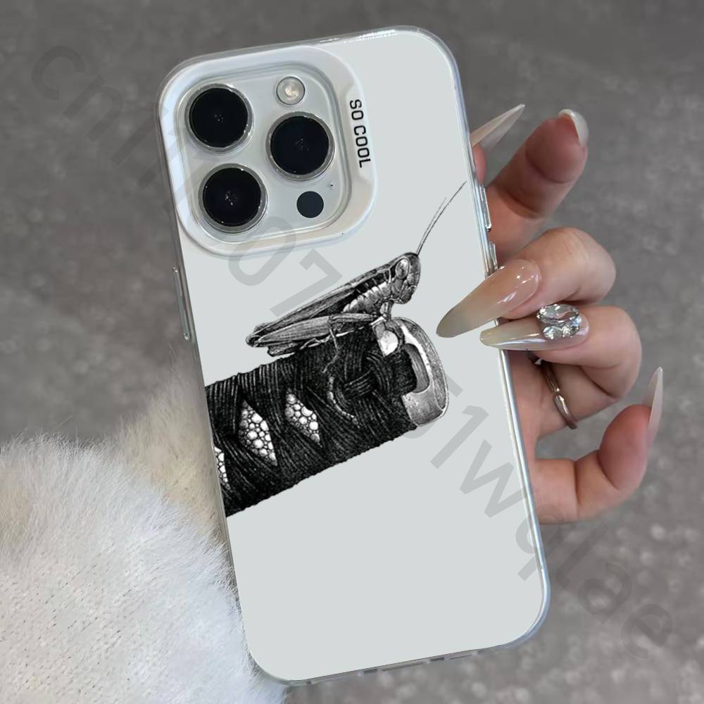 Classic V-Vagabond S-Samurai Phone Case for iPhone 17 16 15 14 ProMax 13 11 Pro Max air Plus Matte IMD Laser Cover iPhone16pro