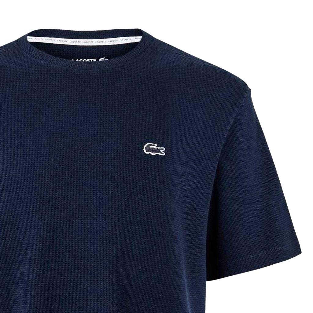 Lacoste Mens Waffle Cotton Blend T-Shirt