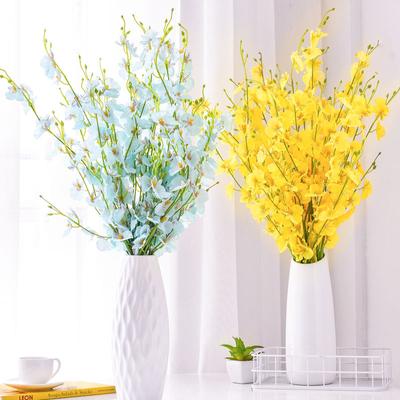 Simulation Tanzende Orchidee Gelbe Blume Blumenstrauß Hochzeit Heimdekoration Pflanzendekoration Stück Langer Ast Phalaenopsis Künstliche Blumen