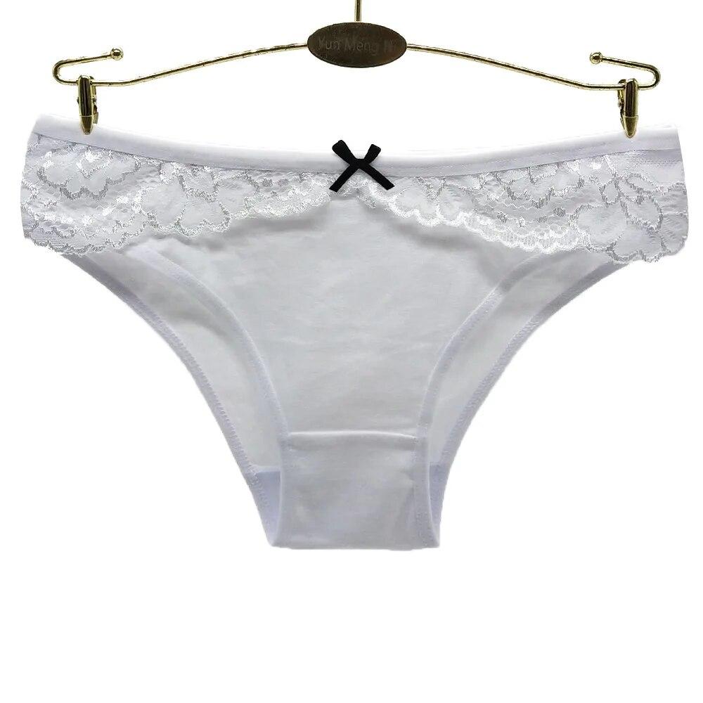 Cotton Women Briefs Sexy Lace Patchwork Panties Female Underwear Lingerie 6 Pcs/set