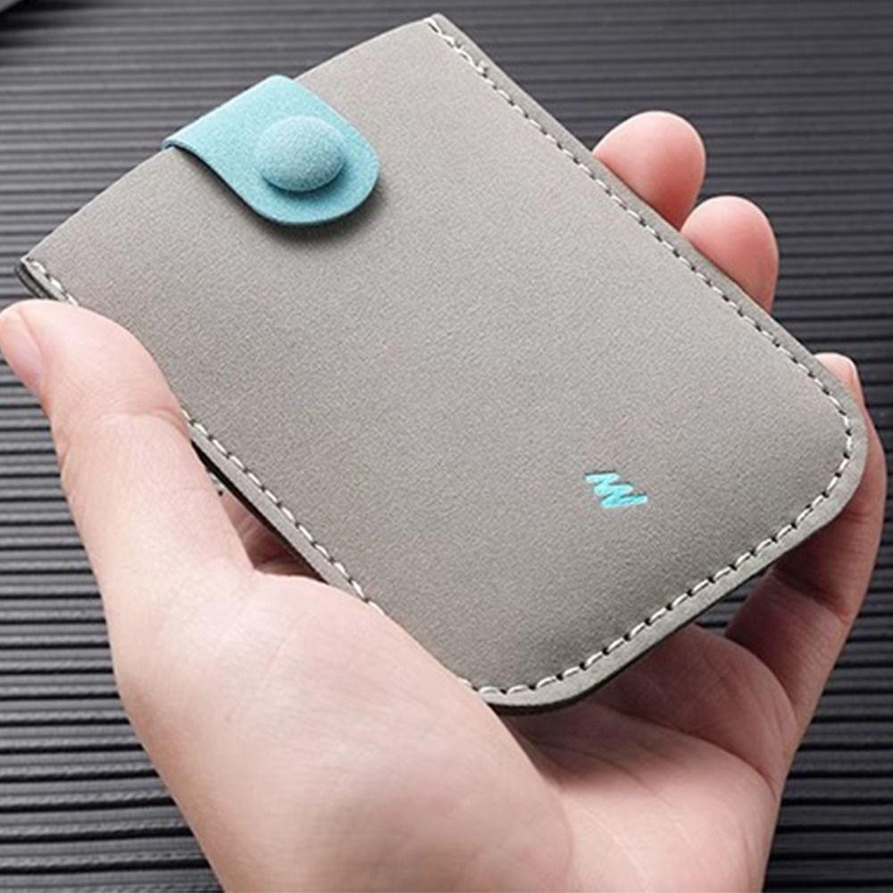 Pull-out Type Card Holders Clutch PU Leather Short Wallet Elegant Business Card Bag  Men