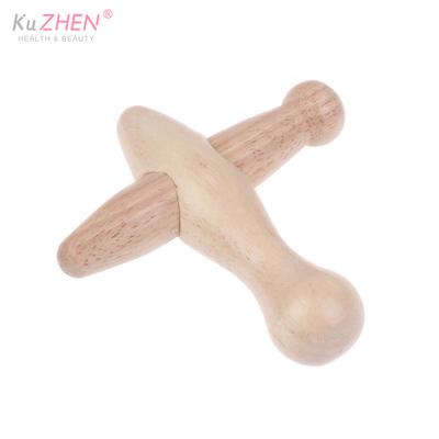 1 Stück Akupressur-Massagegerät Kreuzförmiges Holz-Massagegerät Lymphdrainage Entspannt Muskeln